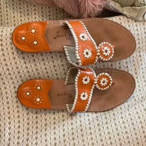 Orange and White Jack Rogers